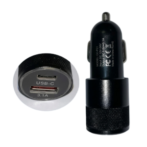 CHUPETE PAR AUTO EN BOLSA (USB C - USB A) METAL
