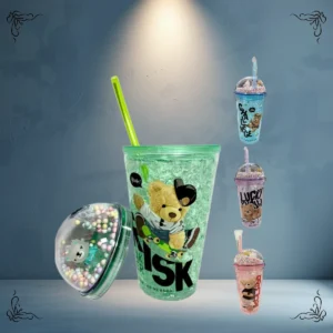 VASO ACRILICO DOBLE REFOSADO CON DISEÑO