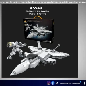 BLOQUE 2 EN 1 AVION ROBOT KY84175