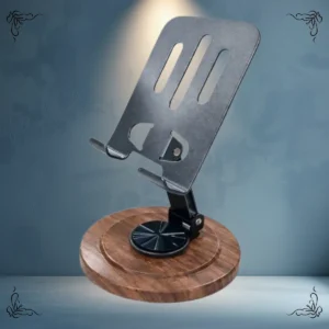 HOLDER METALICO BASE DE MADERA CHICO