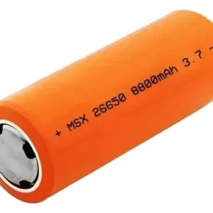 BATERIA DE LITIO 3.7V 8800 MAH 26650 RECARGABLE NARANJA