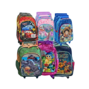 MOCHILA INFANTIL MOTIVOS VARIOS (2653 - 2509) CON CARRITO