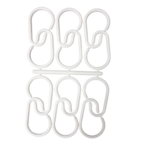 GANCHOS PARA CORTINA DE BAÑO ELIPLAST 031