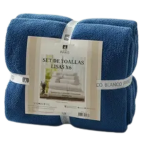 SET DE TOALLAS PARIS MICRO LISA X6 TLL6298