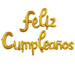 GLOBO SET FELIZ CUMPLEAÑOS CURSIVA A GRANEL