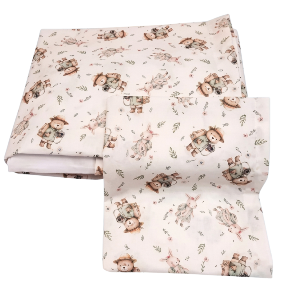 JUEGO DE SABANA CUNA ALGODON ESTAMPADA S3202