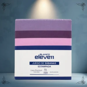 JUEGO DE SABANA ESTAMPADA BLANCA ELEVEN 1 1/2 S3168