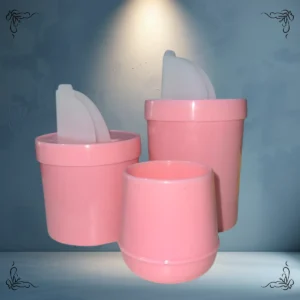 JUEGO MATERO PLASTICO 3 PIEZAS ROSA