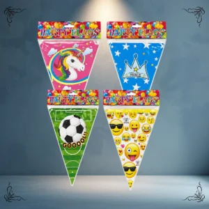BANDERIN PRINCIPE,EMOJI,DINOSAURIO,FUTBOL,UNICORNIO