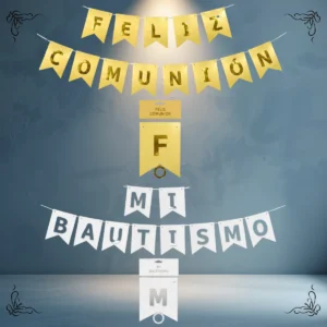 GUIRNALDA MI BAUTISMO Y FELIZ COMUNION