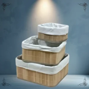 SET DE CANASTO BAMBU X3