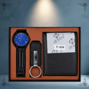 BILLETERA LLAVERO Y RELOJ EN CAJA DE REGALO