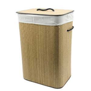 CANASTO CESTO PARA ROPA BAMBO CUADRADO 60X40X30