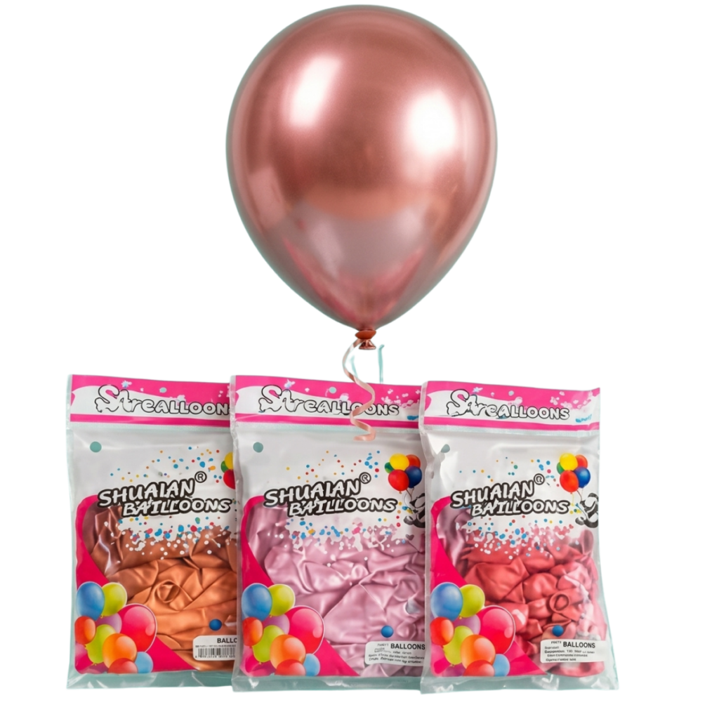 GLOBO CROMADO / METALIZADO 12" X50 UNID