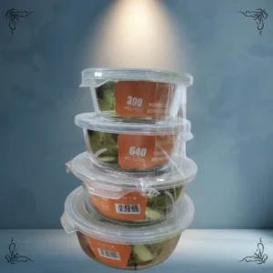 BOWL LELONG CR676 REDONDO X4 PC  CON TAPA
