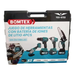 KIT IMPACTO INALAMBRICO BOMTEX 4 EN 1 TEX 6722