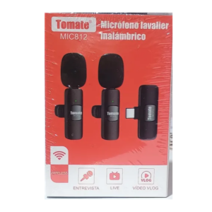 MICROFONO CORBATERO INALAMBRICO DOBLE TOMATE MIC812 TIPO C