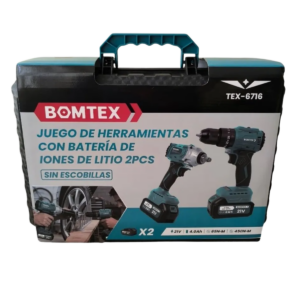 KIT IMPACTO INALAMBRICO BOMTEX 2 EN 1 6716
