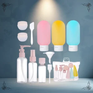 SET DE BOTELLAS PARA VIAJE 9 PIEZAS SWX 0010