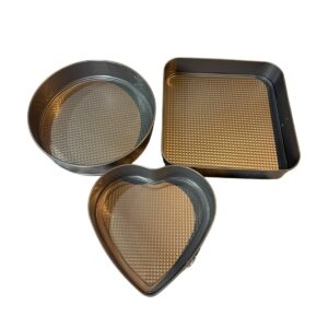 SET MOLDE DE TORTA CORAZON X3