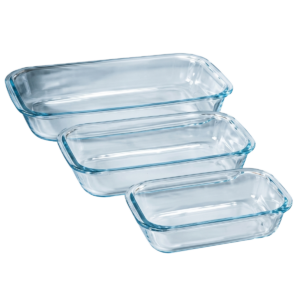 FUENTE DE VIDRIO PARA HORNO LELONG RECTANGULAR X3 PCS