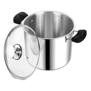 OLLA ACERO INOXIDABLE TAPA VIDRIO 26CM  JG 089