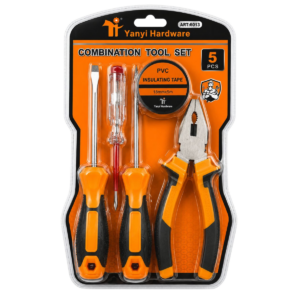 KIT DE HERRAMIENTAS PINZA CINTA Y DESTORNILLADOR K-64283 ART 6038