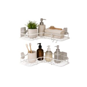 ESTANTE ESQUINERO METALICO PARA BAÑO CR1002BL